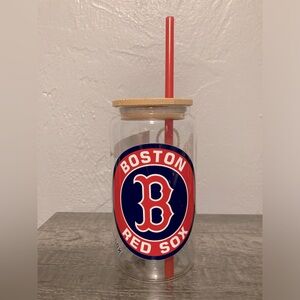 Boston Red Socks 16oz glass tumbler